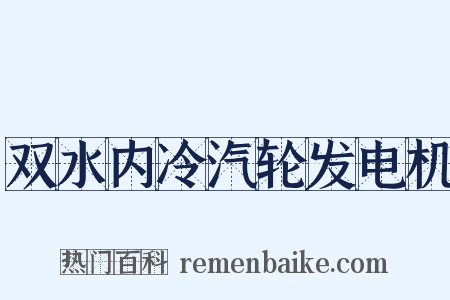 双水内冷汽轮发电机是什么意思的图片